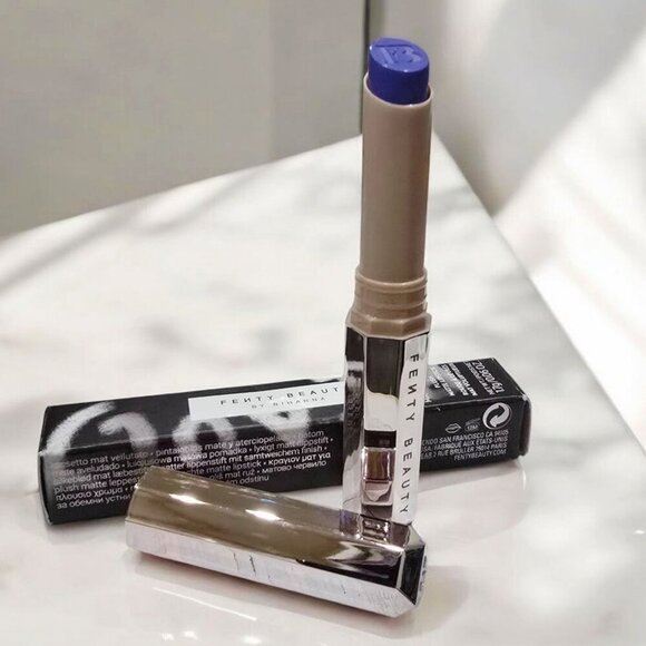 Fenty Beauty “Mattemoiselle” Lipstick – Ya Dig?! Blue, Plush Matte Finish, 1.7g - Picture 1 of 9